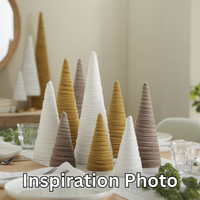 Your Heart's Content - Cones Velvet Medium, Christmas 2025 Tabletop, Mantel, Gift