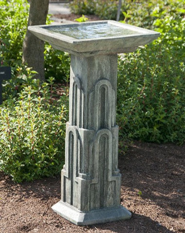 Cast Art Studios- Art Deco Birdbath
