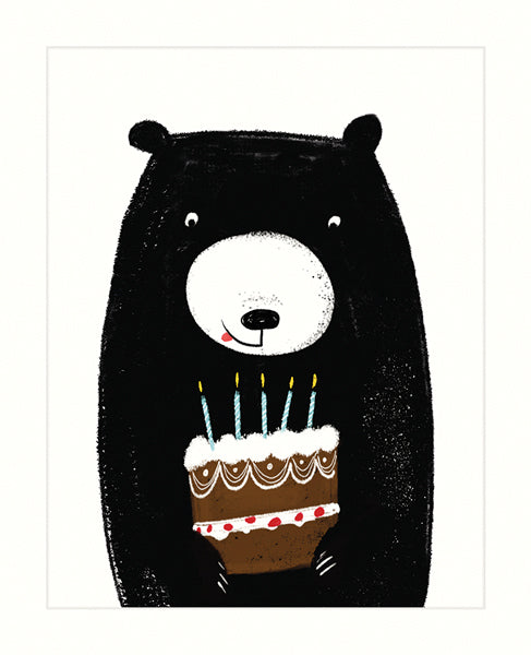 Bear - Bear Holding a Cake