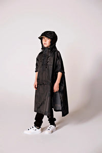 Rainkiss Back to Black Art Camo Kids Poncho