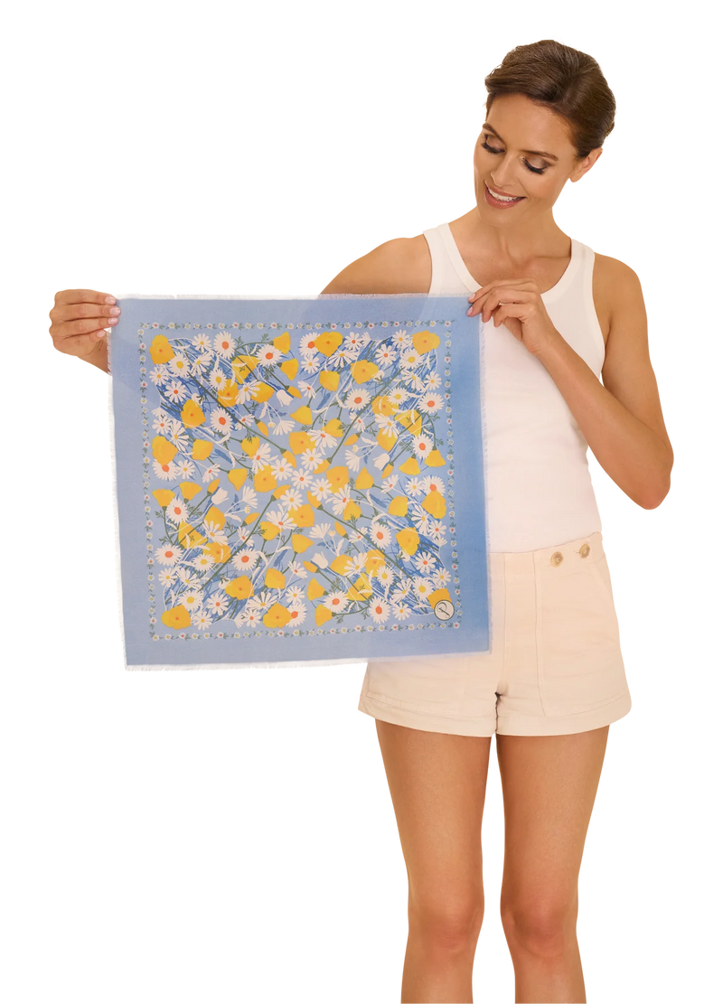 Cotton Bandana - Marvelous Meadow - Powder Blue