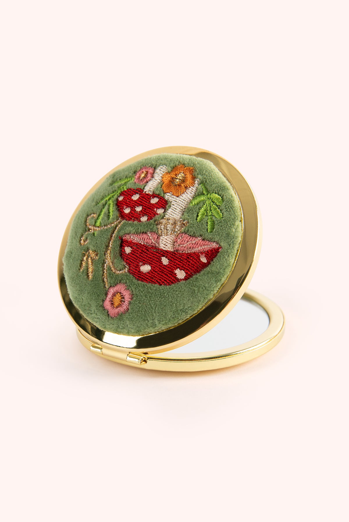 Toadstool Embroidered Mirror