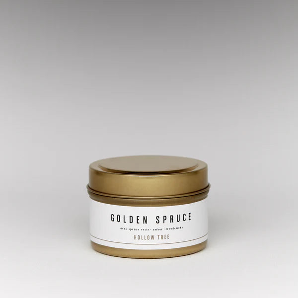 Golden Spruce Travel Candle