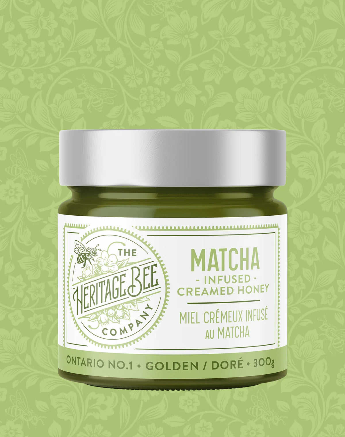 Heritage Bee Co. - Matcha Creamed Honey - 300 g (10.6 oz)