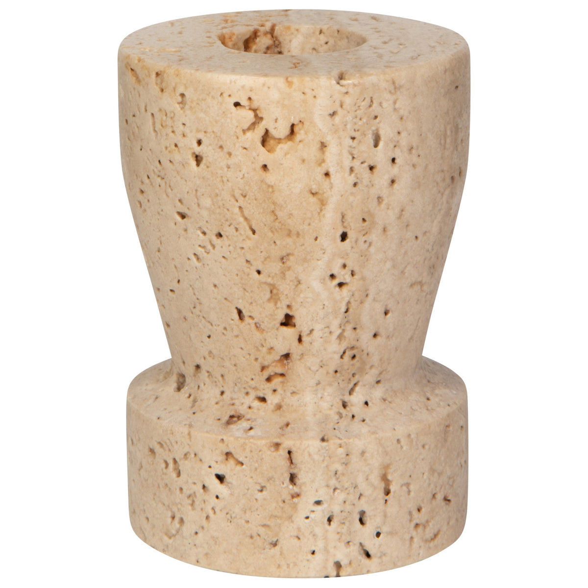 Petra Travertine Candle Holder