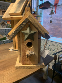 Unique Recycled Medium Wooden Bird House