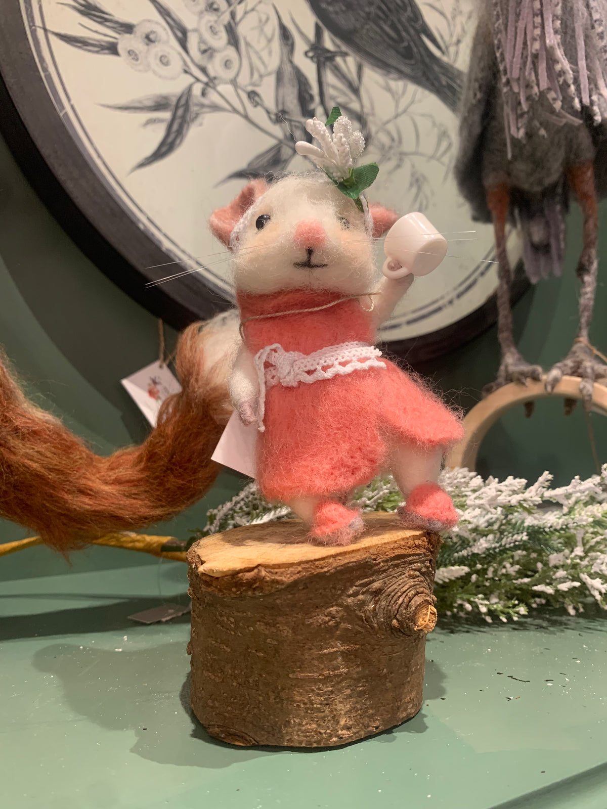 Knotted Theory - Needle Felted Mouse Sculpture