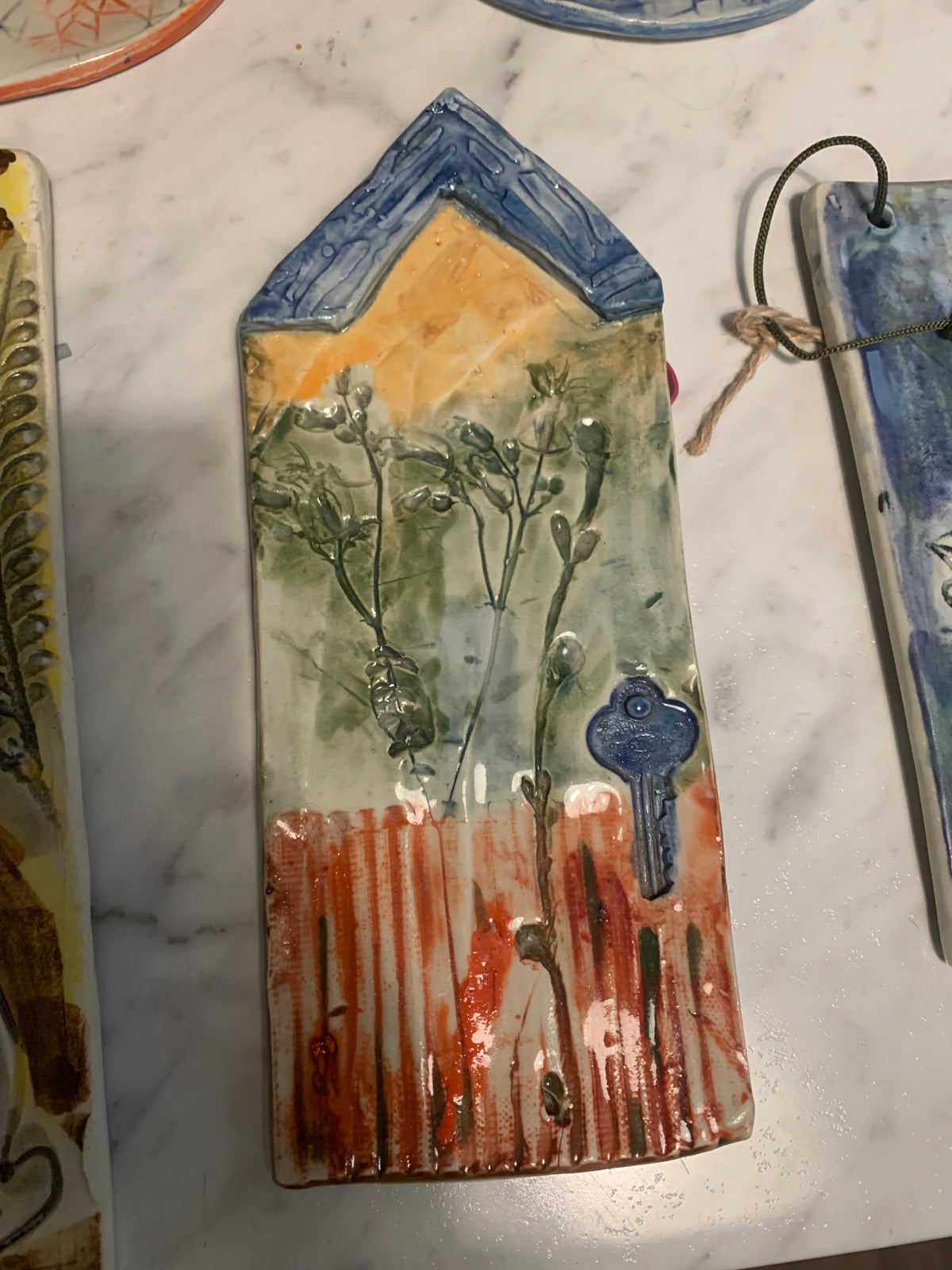 Ceramic Botanical Plaques by Marlies Gueth