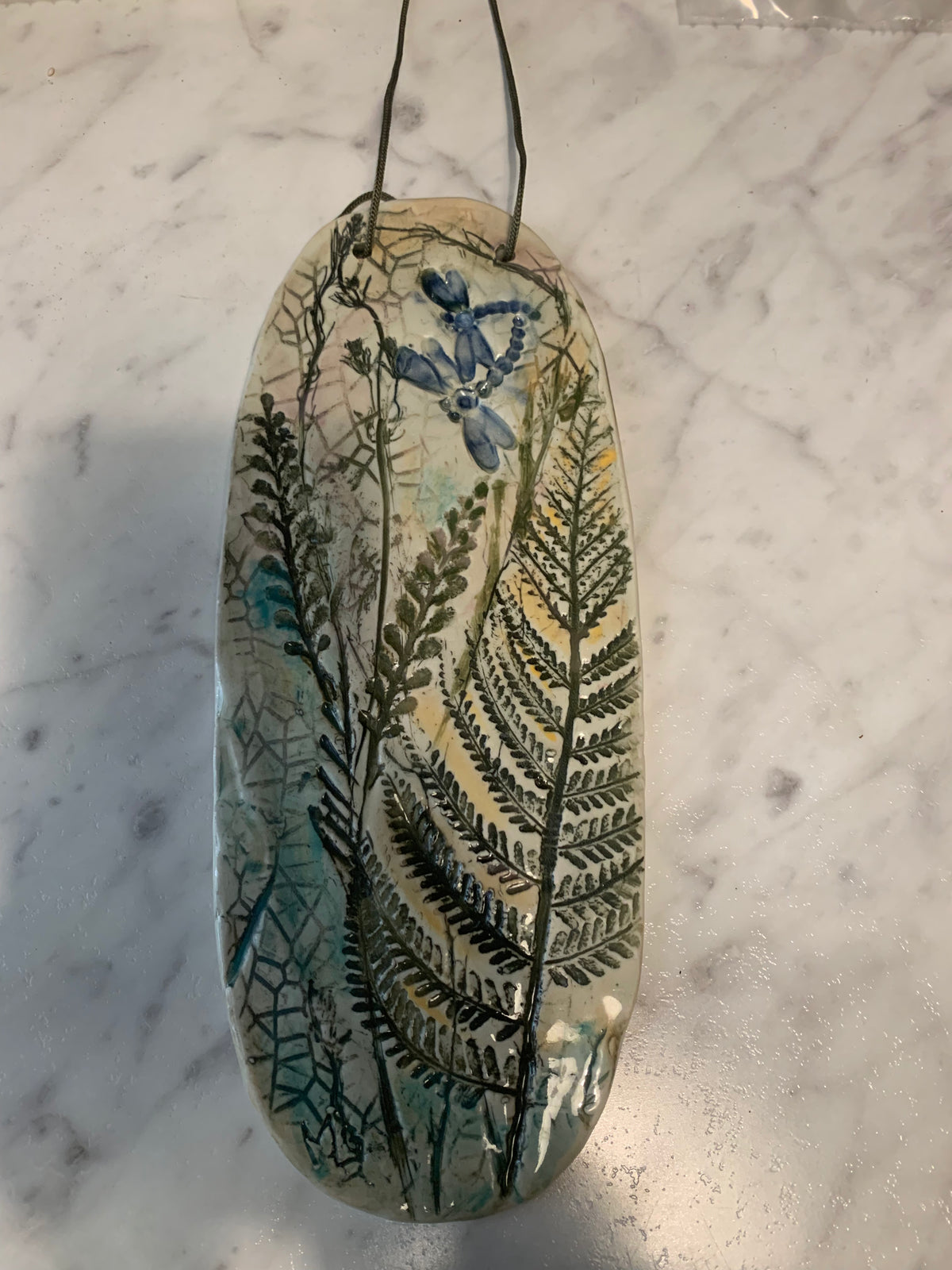 Ceramic Oval Botanical Plaques by Marlies Gueth