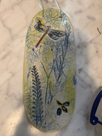 Ceramic Oval Botanical Plaques by Marlies Gueth