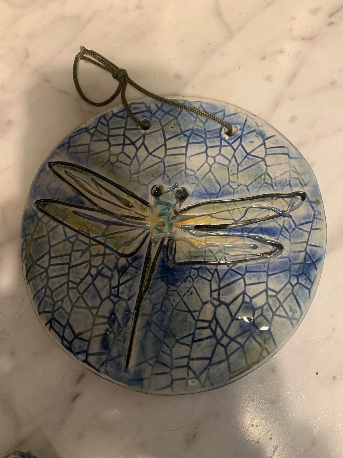 Ceramic Circular Botanical Plaques by Marlies Gueth