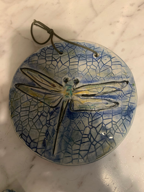 Ceramic Circular Botanical Plaques by Marlies Gueth