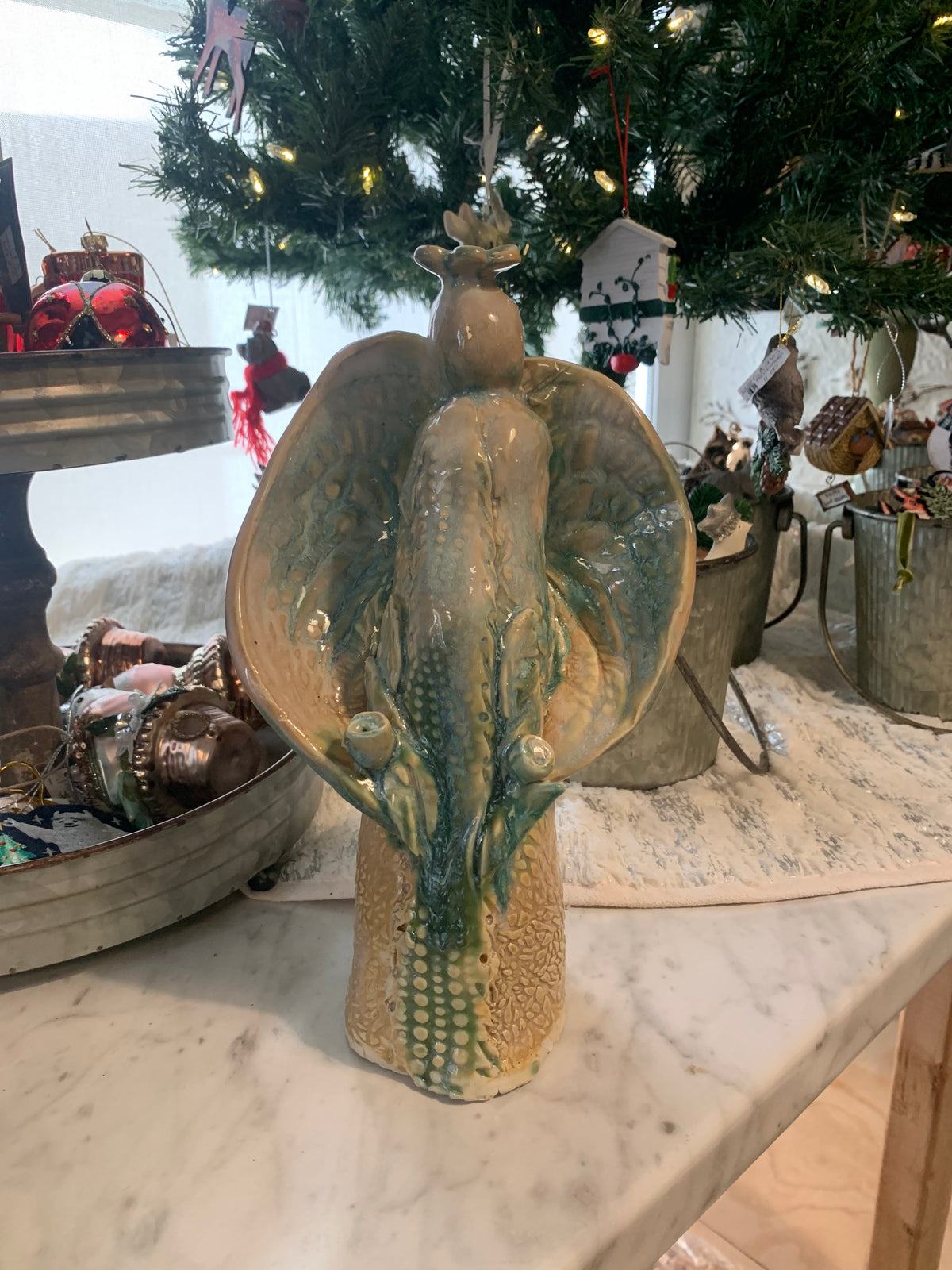 Ceramic Garden Angel by Marlies Gueth