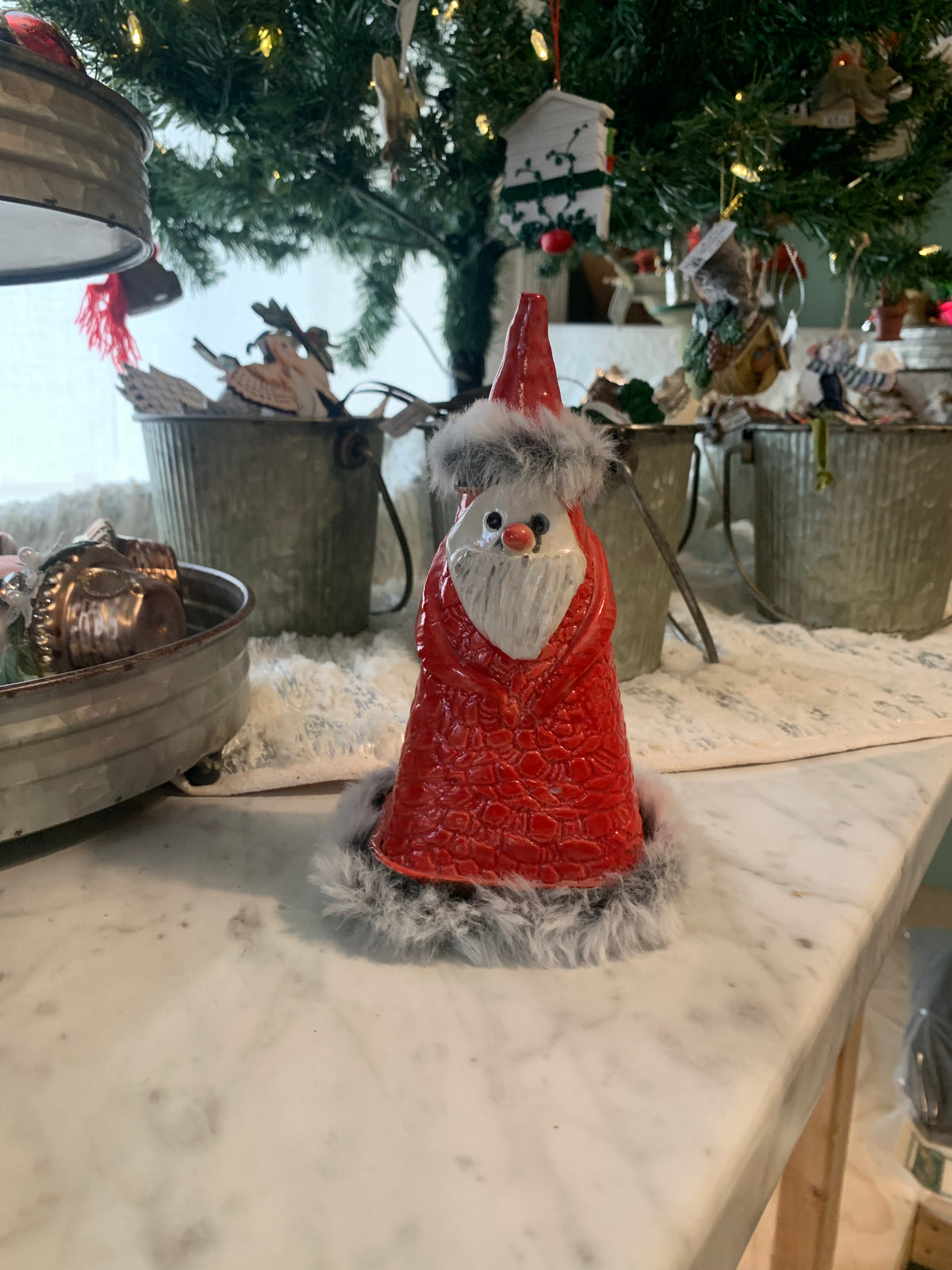 Ceramic Small Santa by Marlies Gueth