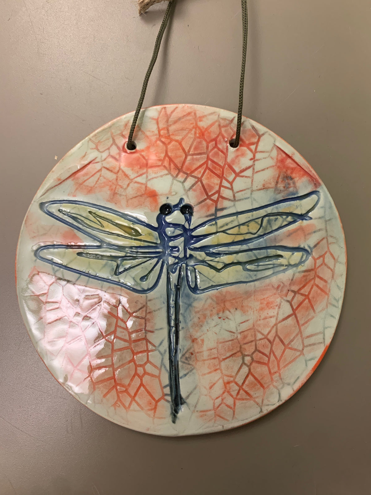 Ceramic Circular Botanical Plaques by Marlies Gueth