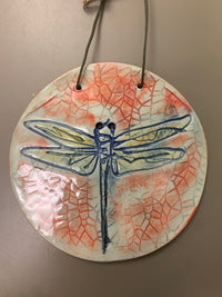 Ceramic Circular Botanical Plaques by Marlies Gueth