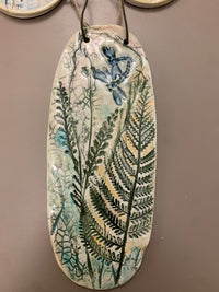 Ceramic Oval Botanical Plaques by Marlies Gueth