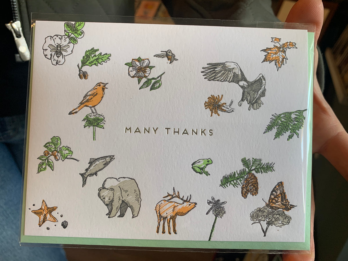 Many Thanks - wildlife card