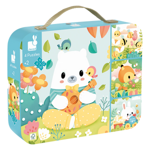 Animal 4 Puzzle Kit for Toddlers & Kids