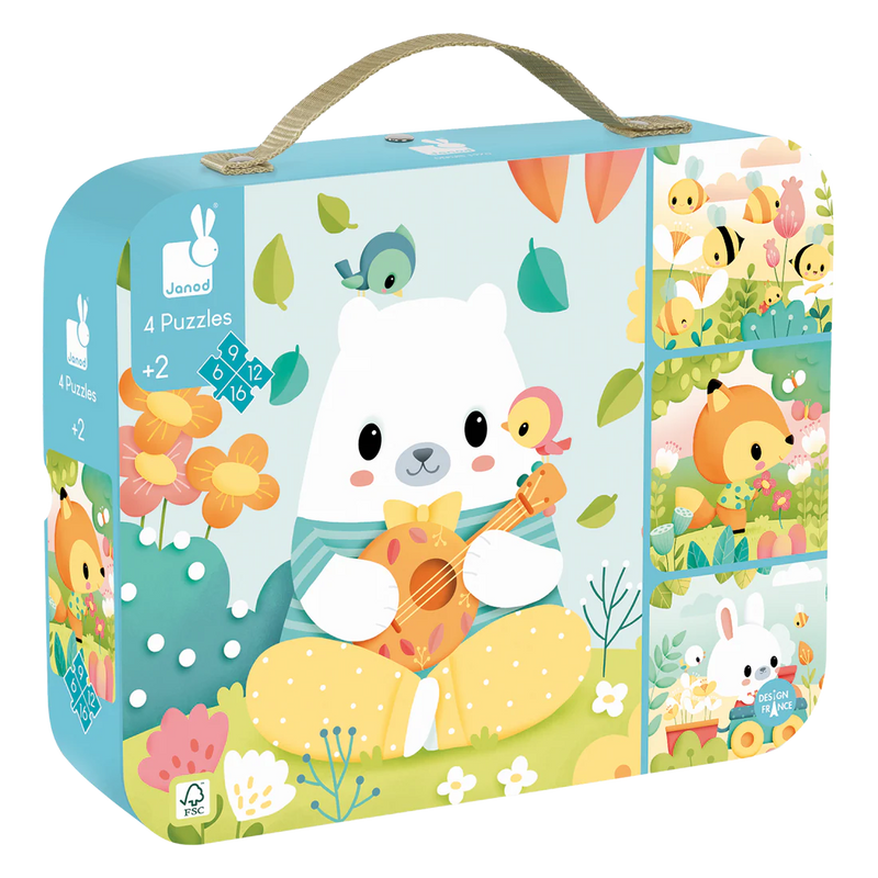 Animal 4 Puzzle Kit for Toddlers & Kids