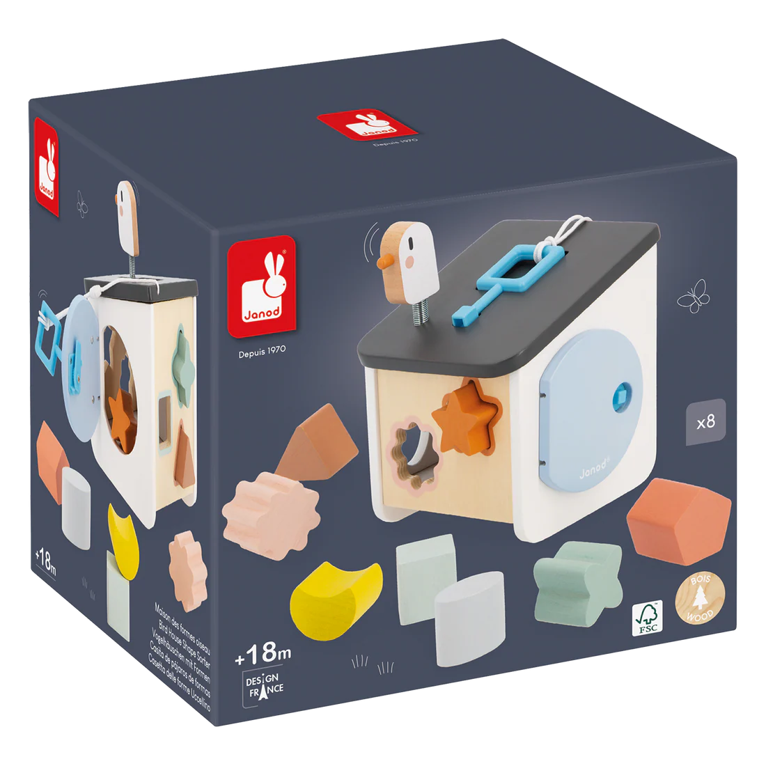 Bird House Shape-Sorter Toy