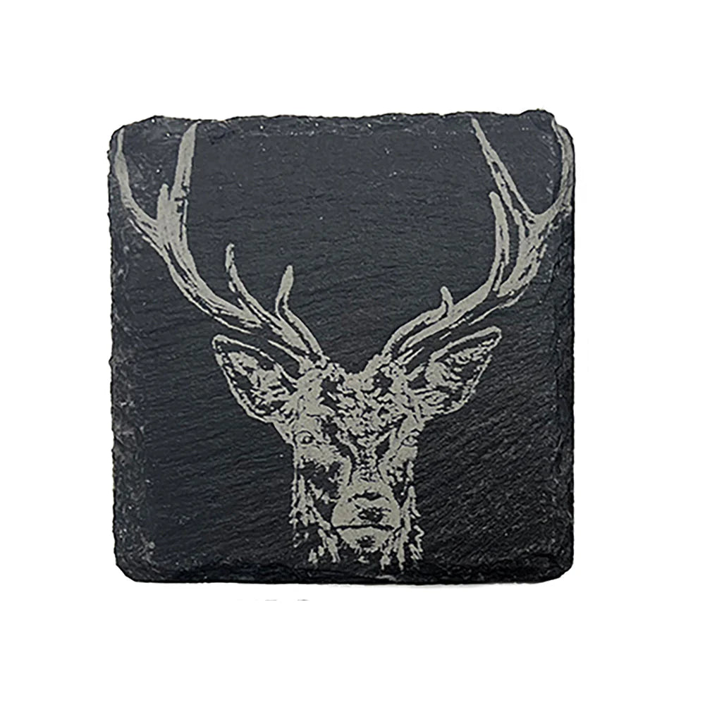 Stag Single Slate Coaster