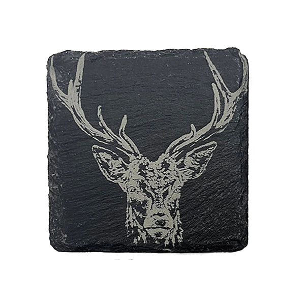 Stag Single Slate Coaster