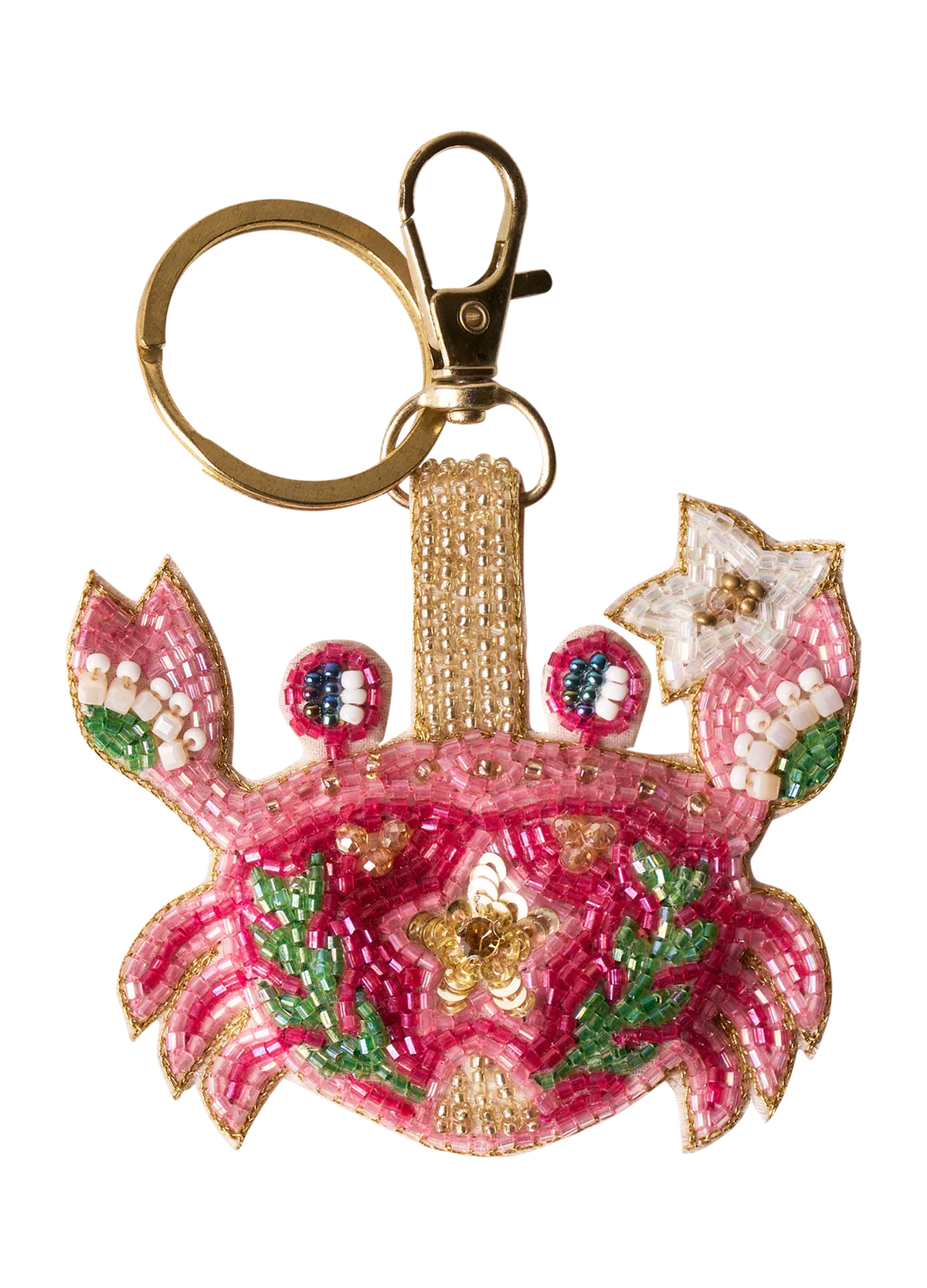 Seafaring Crab Beaded Keyring