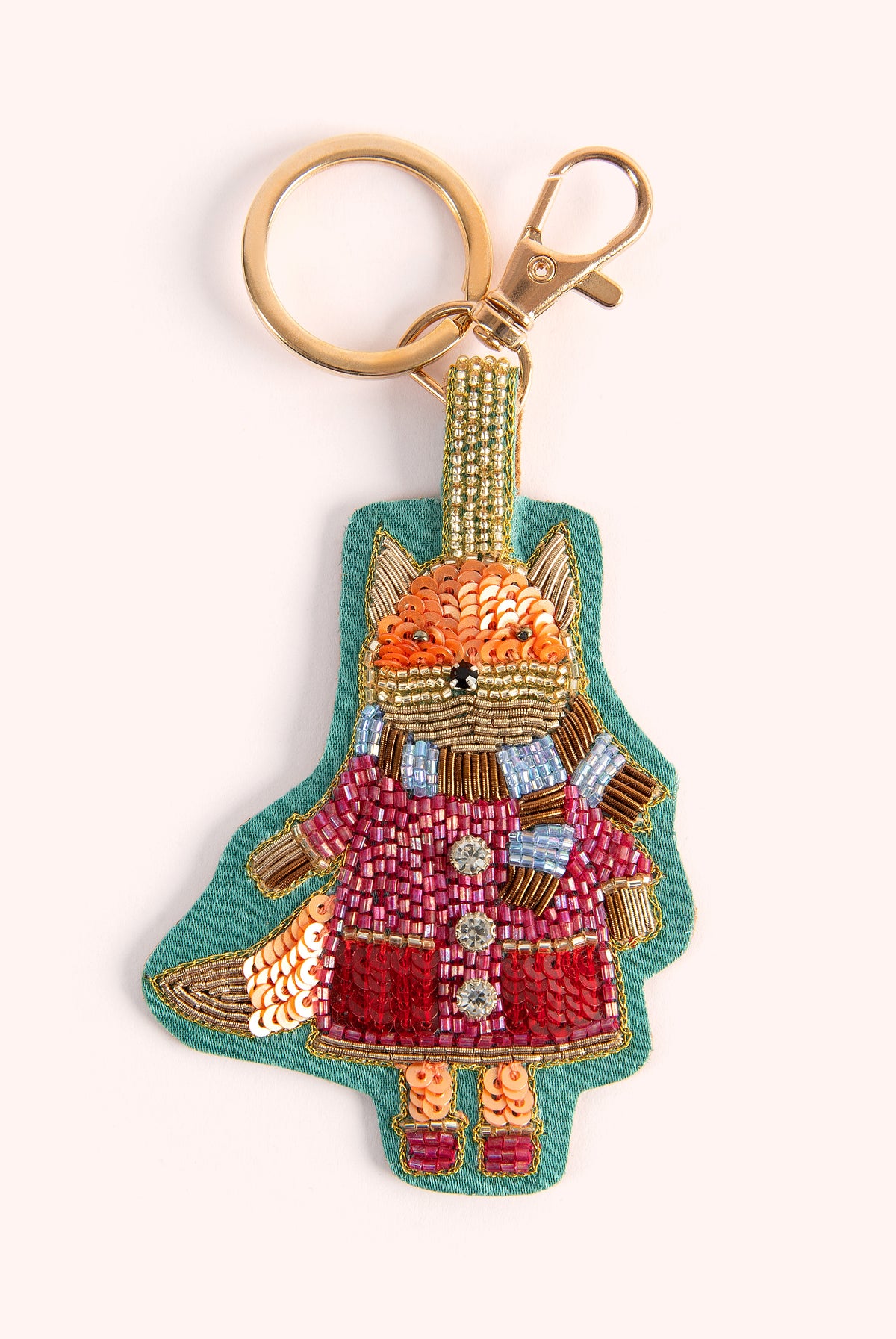 Fox Beaded Keyring