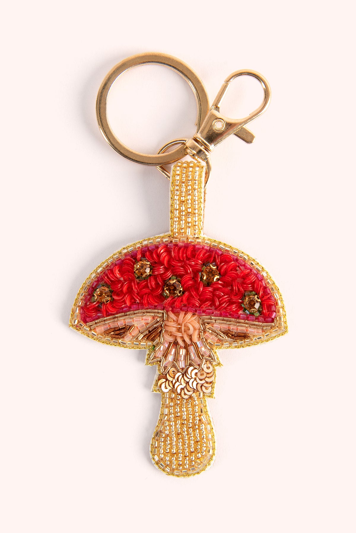 Toadstool Beaded Keyring