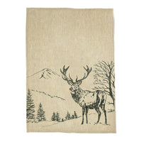 Scenic Stag Linen Tea Towel
