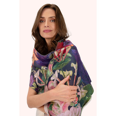 Autumn Posy Scarf in Midnight