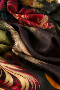 Midnight Posy Short Kimono