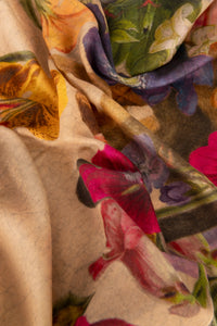 Cream Posy Mid-Length Kimono