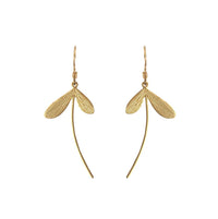 Gold Maplekey Earrings