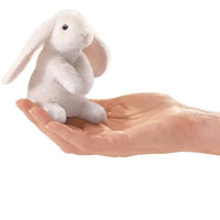 Folkmanis Mini White Bunny Finger Puppet