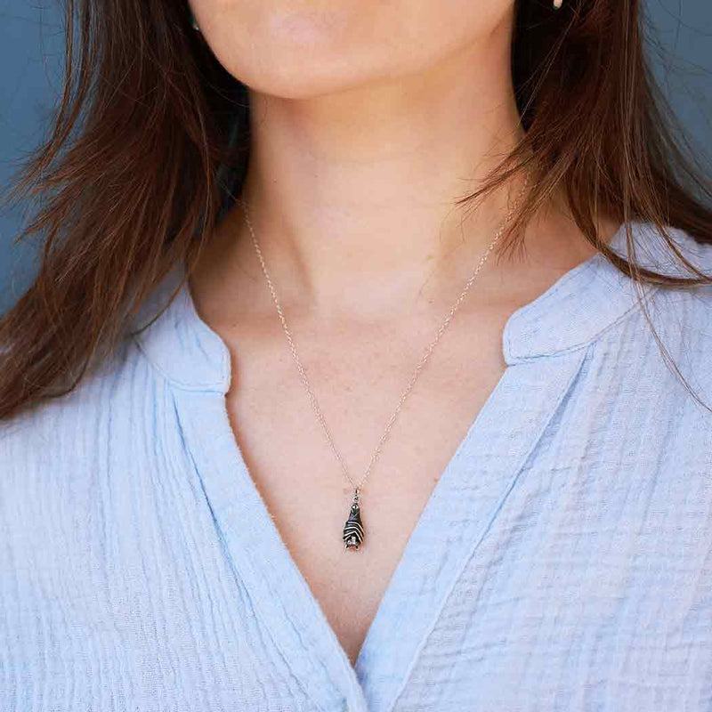 18 Inch Hanging Bat Necklace