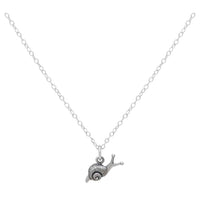 Sterling Silver 18 Inch Snail Charm Necklace