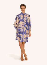 Oversized Shirt Dress - China Blue Blooms