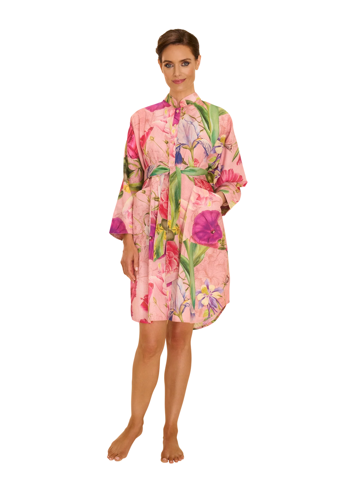 Oversized Shirt Dress - Floral Study - Petal