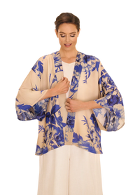 Kimono Jacket - China Blue Blooms