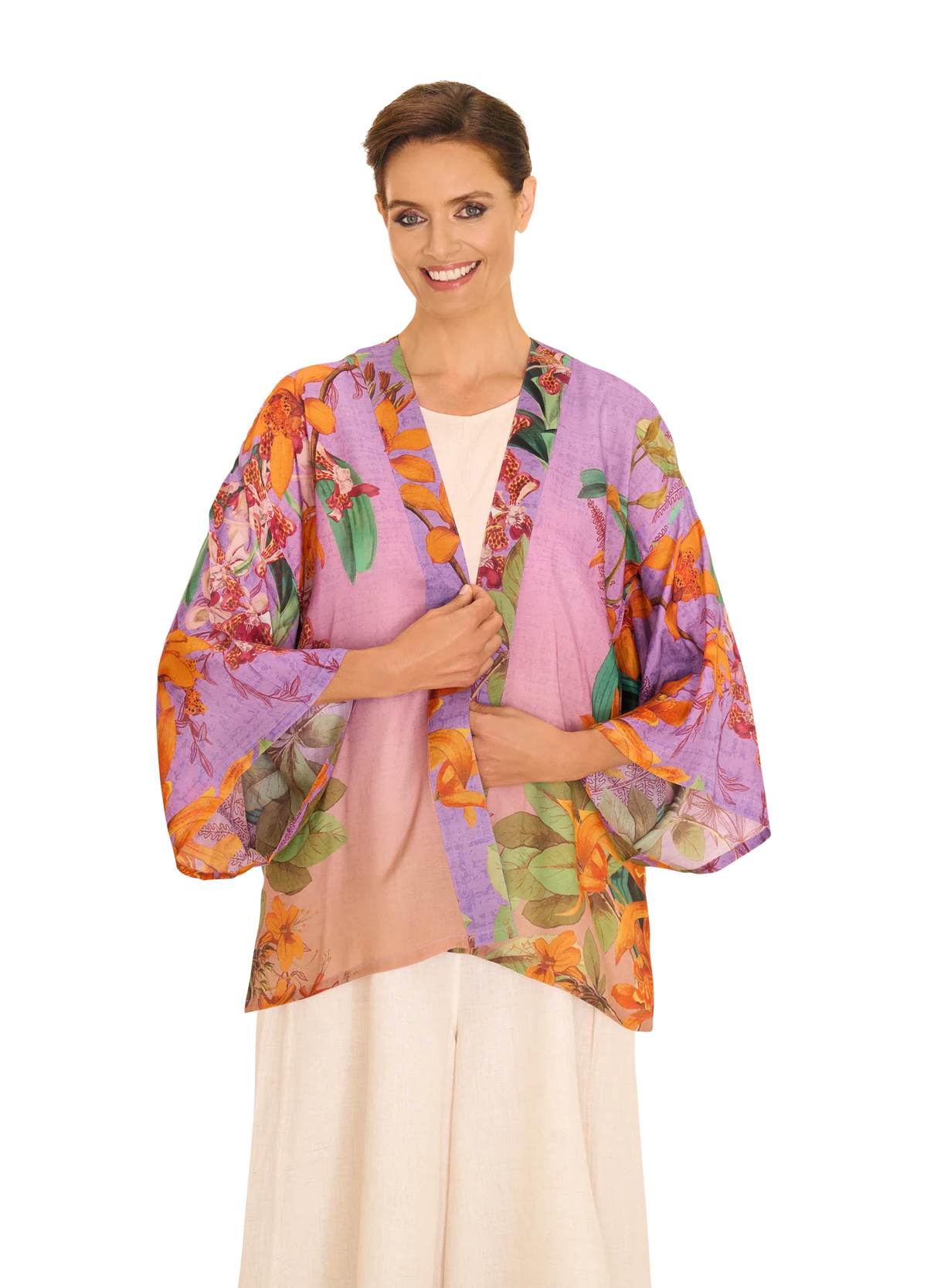 Kimono Jacket - Botany Bliss in Lavender
