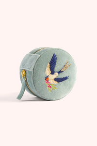 Swooping Swallows Emroidered Jewelry Box