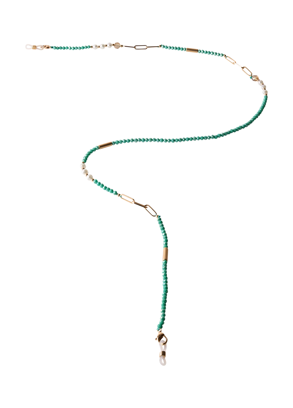 Sunglasses Chain - Turquoise/Pearl Beaded