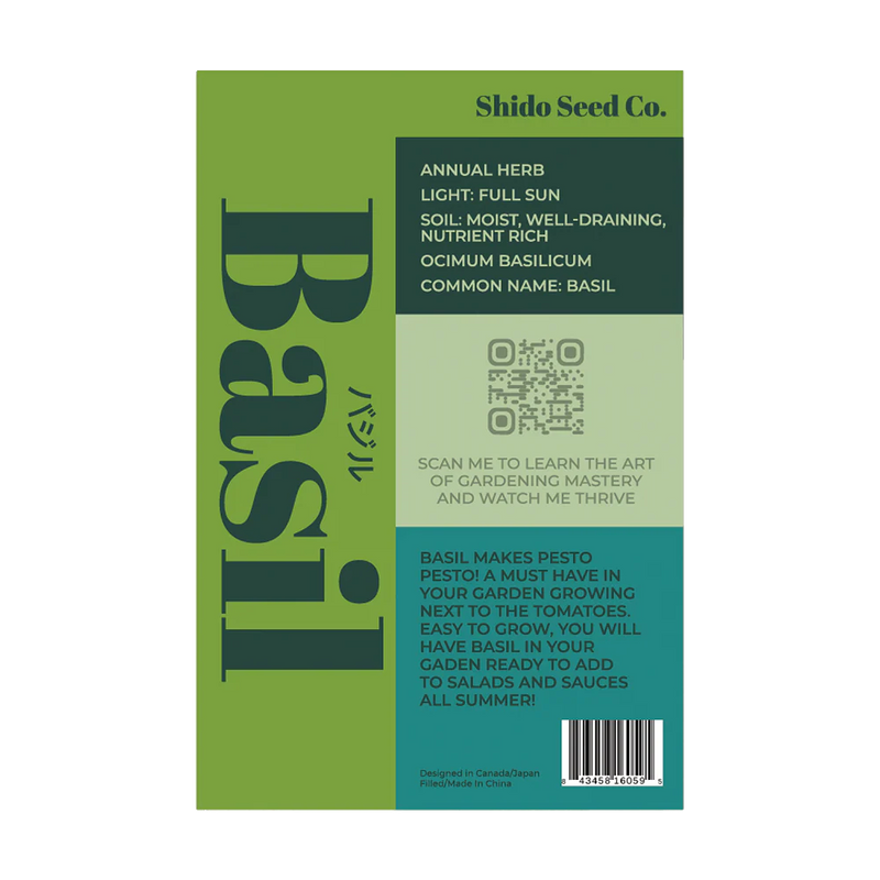 Basil Herb Seeds Packet