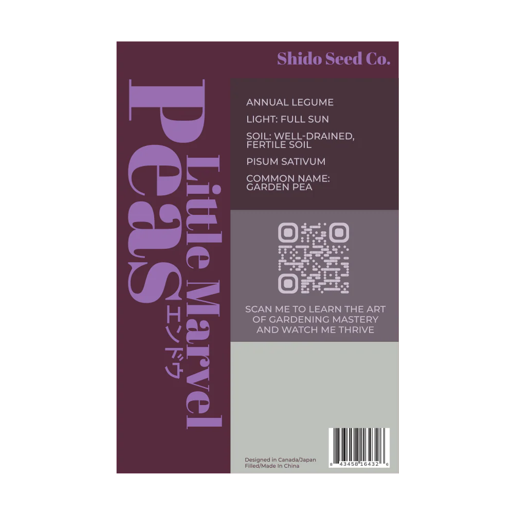 Little Marvel Peas Vegetable Seeds Packet