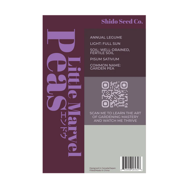 Little Marvel Peas Vegetable Seeds Packet