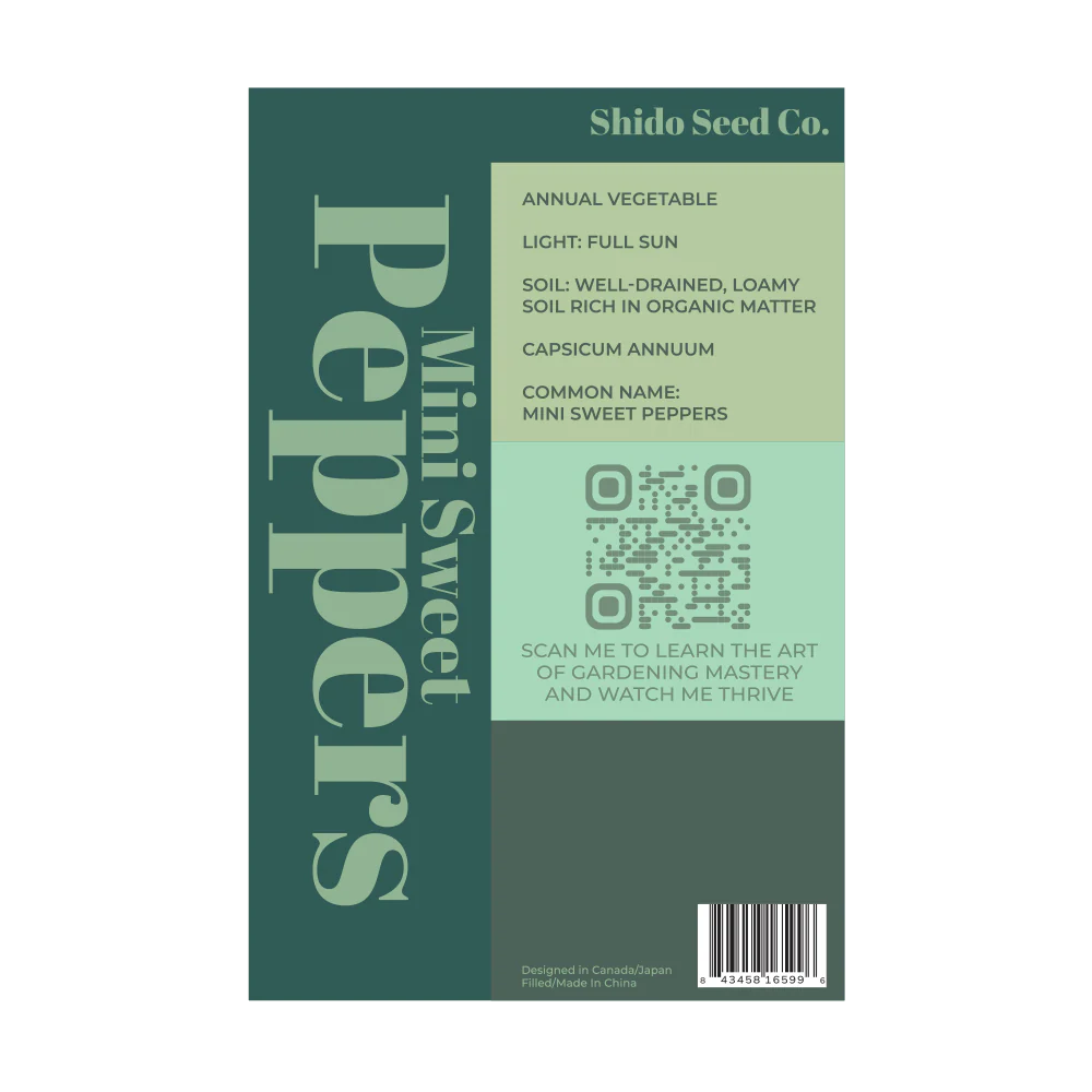 Mini Sweet Peppers Vegetable Seeds Packet
