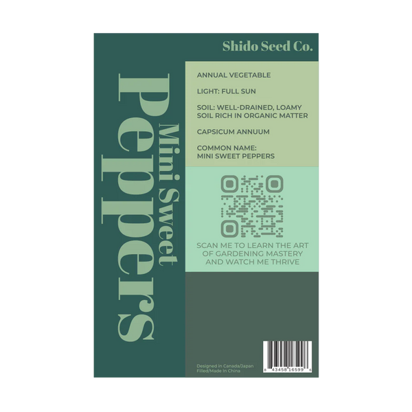 Mini Sweet Peppers Vegetable Seeds Packet
