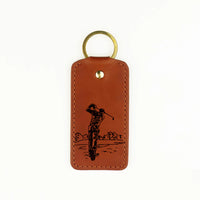 Leather Keyring - Golf